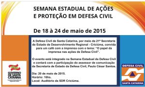 Read more about the article Defesa Civil promove Semana de Ações e Proteção em Criciúma