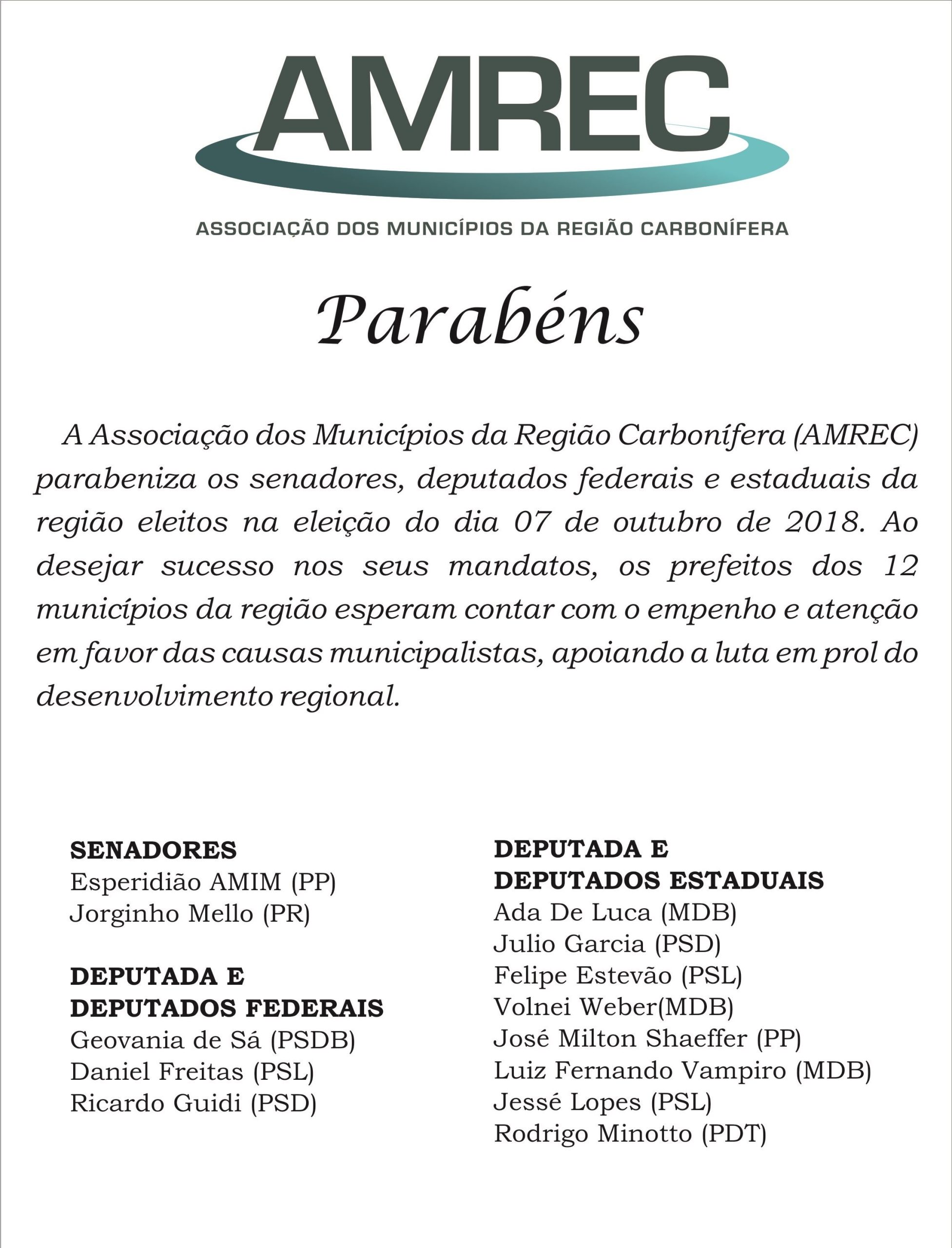 Read more about the article Parabéns aos eleitos