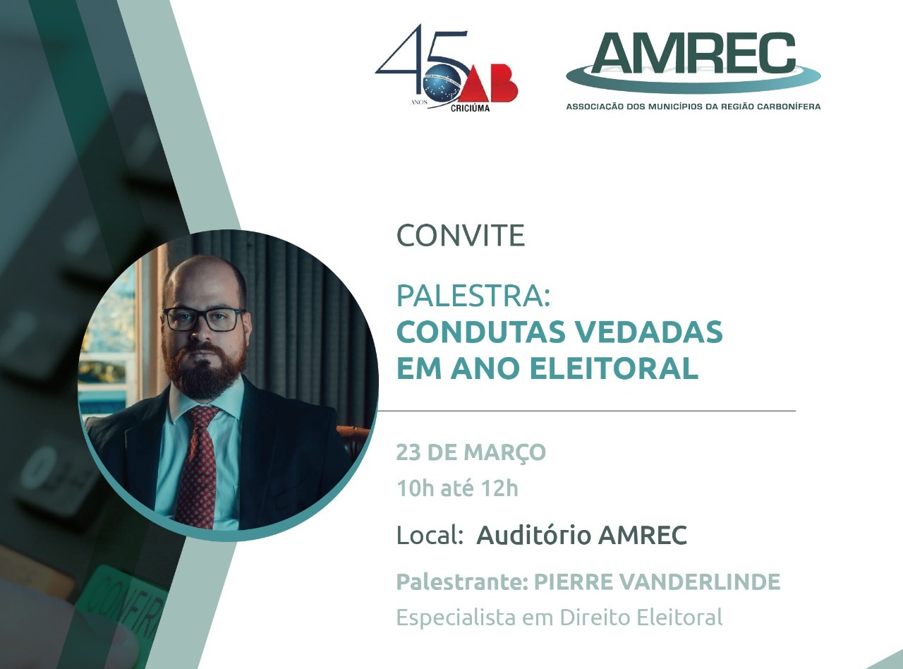 Read more about the article Condutas vedadas é tema de palestra na AMREC