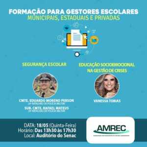 Read more about the article Colegiado de Educação da Amrec promove formação em segurança escolar para gestores